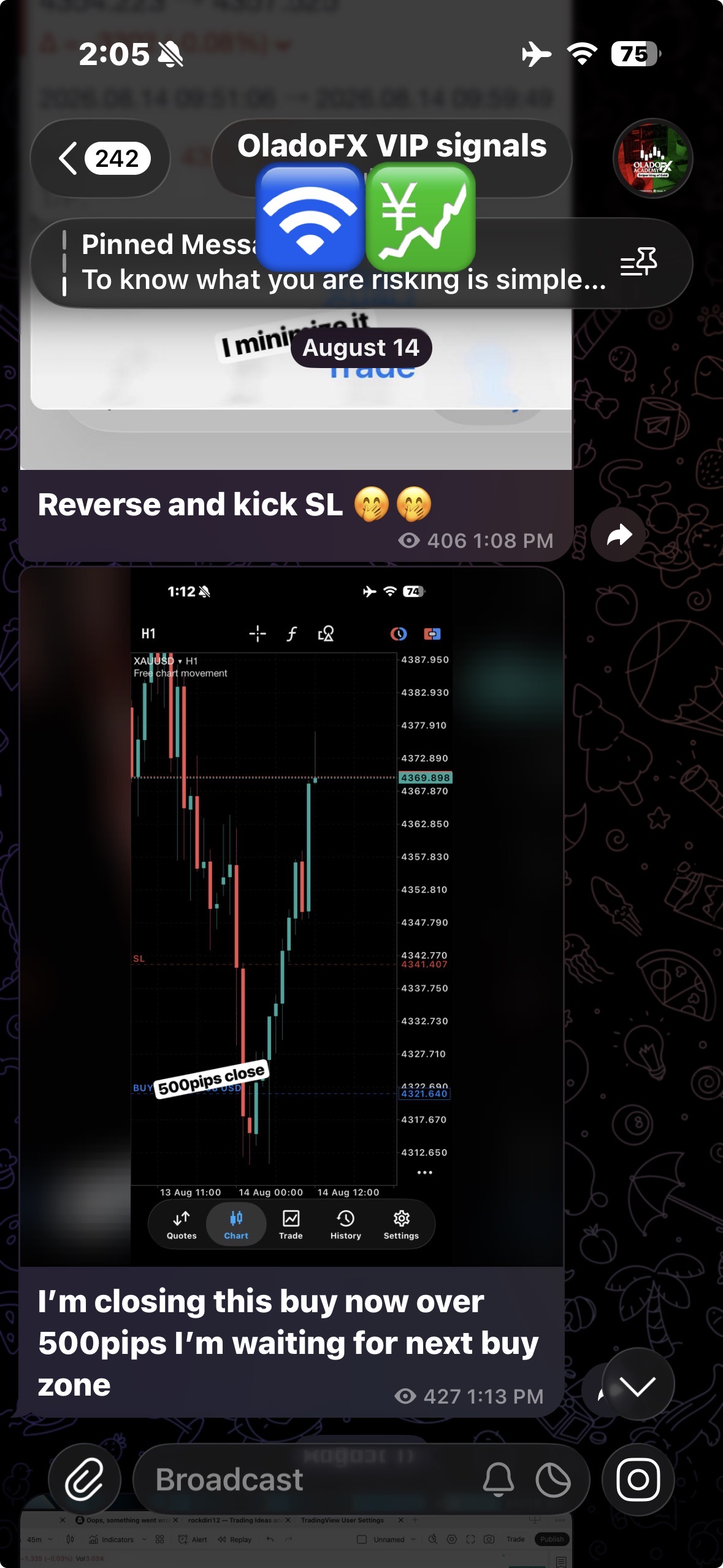 Honest loss update and a separate winning close